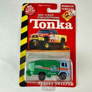 Tonka Die Cast Collection Street Sweeper Vehicle With Plastic Parts Ages 3+